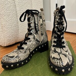 The Schutz Women's Shoes Schutz Andrea Studded Leather  Combat Style Boots